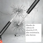 Destornillador multifuncional linterna con diseño de aleación CrV, alta resistencia y dureza.