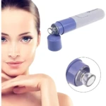 Extractor de espinillas y puntos negros, herramienta de limpieza facial con cabezal transparente.