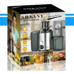 Extractor de jugo Sokany con jarra, 800W, 2 velocidades y protección contra sobrecalentamiento.