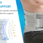 Faja ortopédica lumbar con soporte de espalda, corrector de postura 26°.