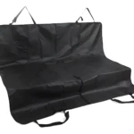 Forro protector negro para silla de carro de mascota, resistente al agua y fácil de limpiar.