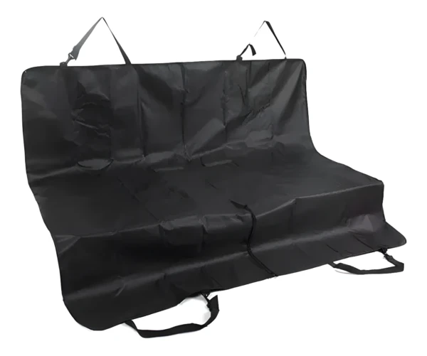 Forro protector negro para silla de carro de mascota, resistente al agua y fácil de limpiar.