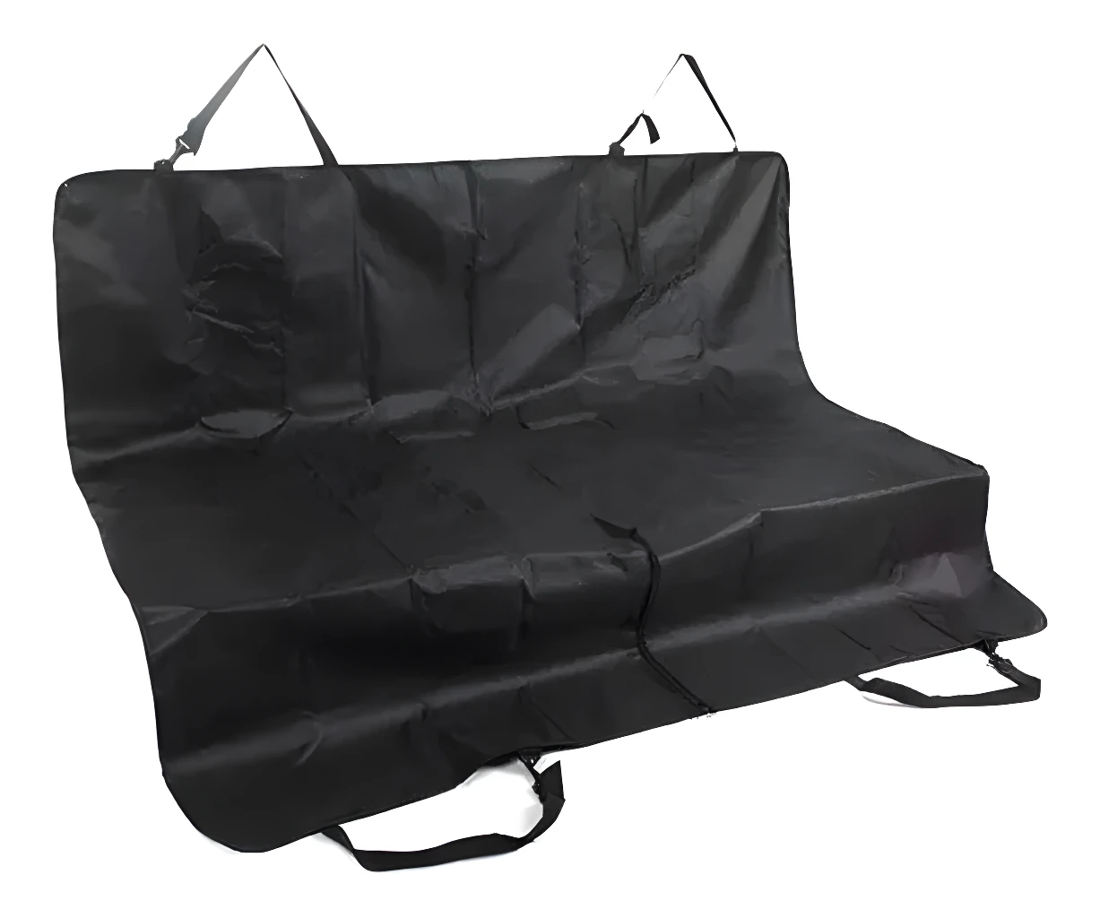 Forro protector negro para silla de carro de mascota, resistente al agua y fácil de limpiar.