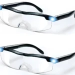 Gafas lupa con luz LED para ampliar tu visión.