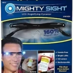 Gafas Lentes Lupa Mighty Sight con luz LED brillante y 160% de magnificación.