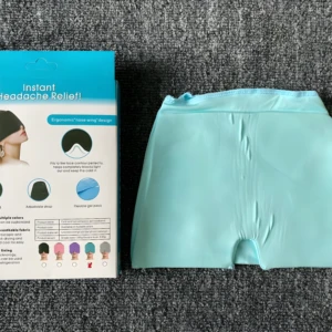 Gorro de gel frío para control de migraña, diseño ergonómico, alivio instantáneo del dolor de cabeza.