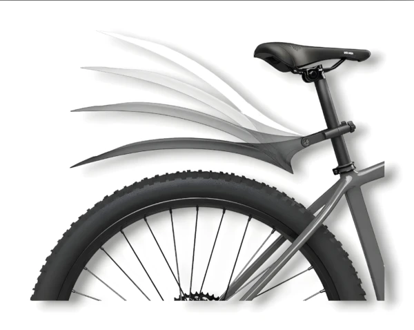 Guardabarro de lujo para bicicleta Vetta: protección contra salpicaduras estilizada.