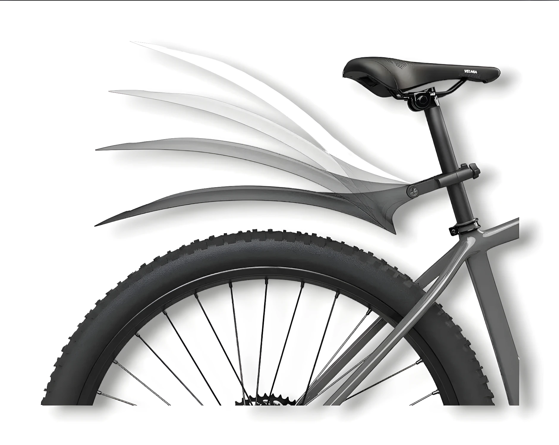 Guardabarro de lujo para bicicleta Vetta: protección contra salpicaduras estilizada.