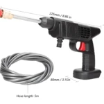 Hidrolavadora inalámbrica con manguera de 5m, ideal para limpieza.