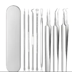 Kit extractor de espinillas profesional x8, herramientas para cuidado facial.