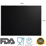 Láminas antiadherentes para asar BBQ de 40x33cm, aptas para alimentos y con garantía.