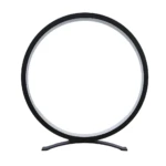 Lámpara led circular regulable con control, diseño moderno y minimalista.