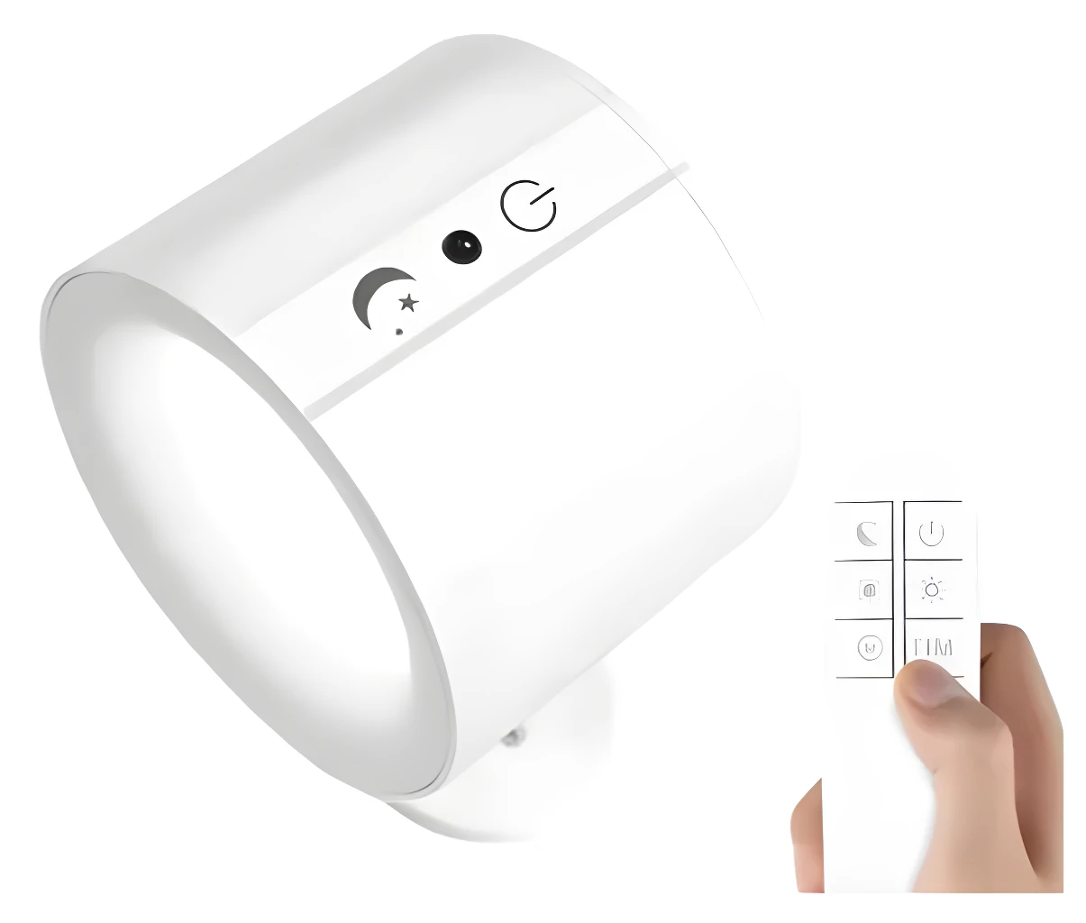 Lámpara LED magnética con control remoto para luz nocturna y regulable.