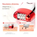 Máquina depiladora Kemei Dama OMC-482 en acción: depila a 90°, corta vellos de 0,5 mm.