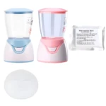 Máquina para hacer mascarillas faciales caseras, dos dispositivos y mascarilla efervescente.