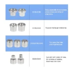 Microdermoabrasión facial: puntas D120, D180, D200, D240 para distintos tratamientos.