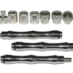 Set de puntas de diamante y mangos para microdermoabrasión facial profesional.