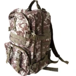 Mochila táctica militar 50L camuflaje desierto, morral de viaje resistente.