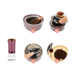 Molino eléctrico portátil muele granos y especias. de producto en 4 pasos.