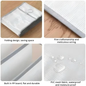 Organizador colgante de closet 6 niveles con diseño plegable y material impermeable.