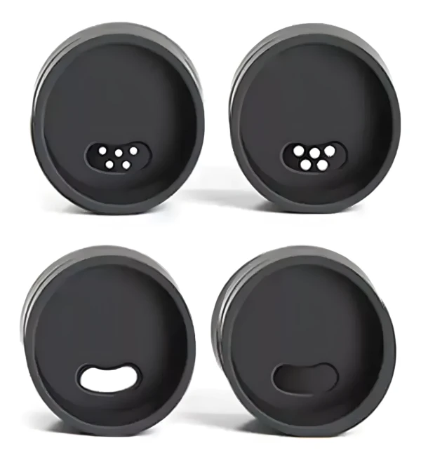 Tapas de organizador de especias para cocina, con orificios para dispensar, set x6