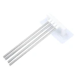 Colgador de toallas de acero inoxidable con 4 barras y adhesivo, ideal para baño y cocina.