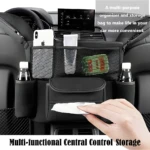 Organizador D-90 para silla de carro, con compartimentos para accesorios, móvil y bebidas.