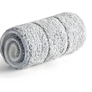 Pack de 7 repuestos de microfibra para trapeador escurrible, color gris.