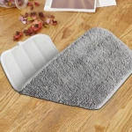 Repuesto para trapeador escurrible gris, limpiador de microfibra para pisos de madera.