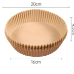 Set x100 papel antiadherente para freidora de aire, 20cm diámetro.