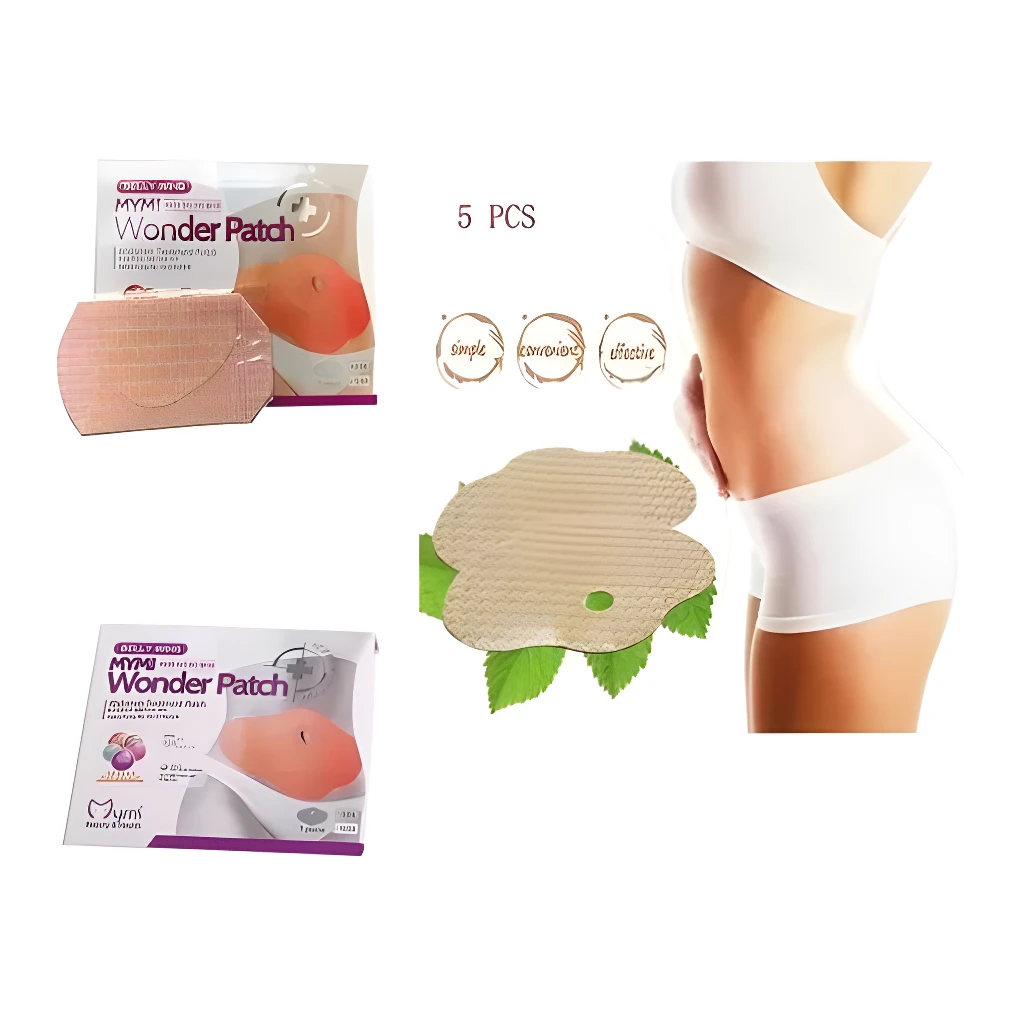 Parche Abdomen MYMI Wonder Patch, 5 unidades, reduce medidas y quema grasa.