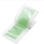 Parche depilador Hanei verde x 10 unidades, texturizado y listo para usar.