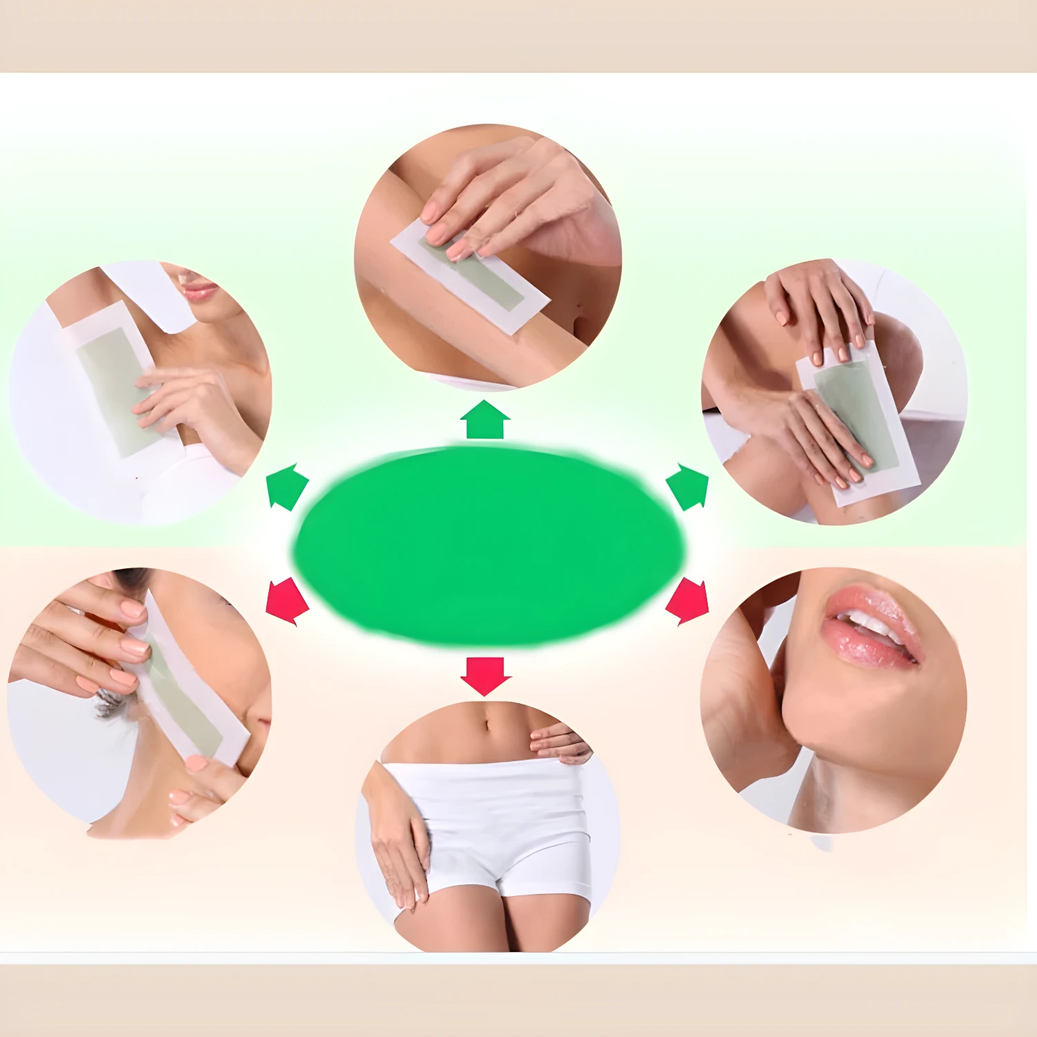 Parche depilador Hanei para axilas, bikini, rostro y piernas.