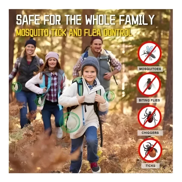 Parches Citronella para familia en senderismo, protegen de mosquitos, garrapatas y tábanos.