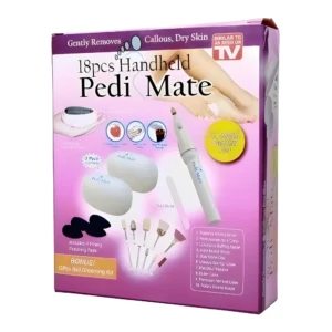 Pedi Mate Pulidor de Uñas: kit 18 piezas, elimina callos, piel seca. ¡Incluye kit de manicura!