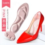 Plantillas para tacones rojas de uso diario, ideal para talla 35-39, con diseño ergonómico y acolchado.