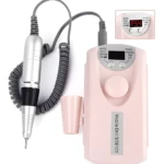 Pulidor de uñas inalámbrico rosa STE101 con taladro y display digital F54