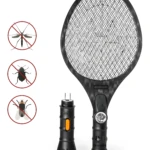 Raqueta eléctrica para matar mosquitos con luz LED y 3 insectos prohibidos.