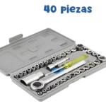Ratchet Juego de Copas Raches Kit Herramientas Mecánico 40 Piezas
