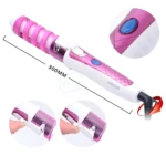 Rizador para cabello RZ-8588 rosa y blanco con barril en espiral de 300 mm.