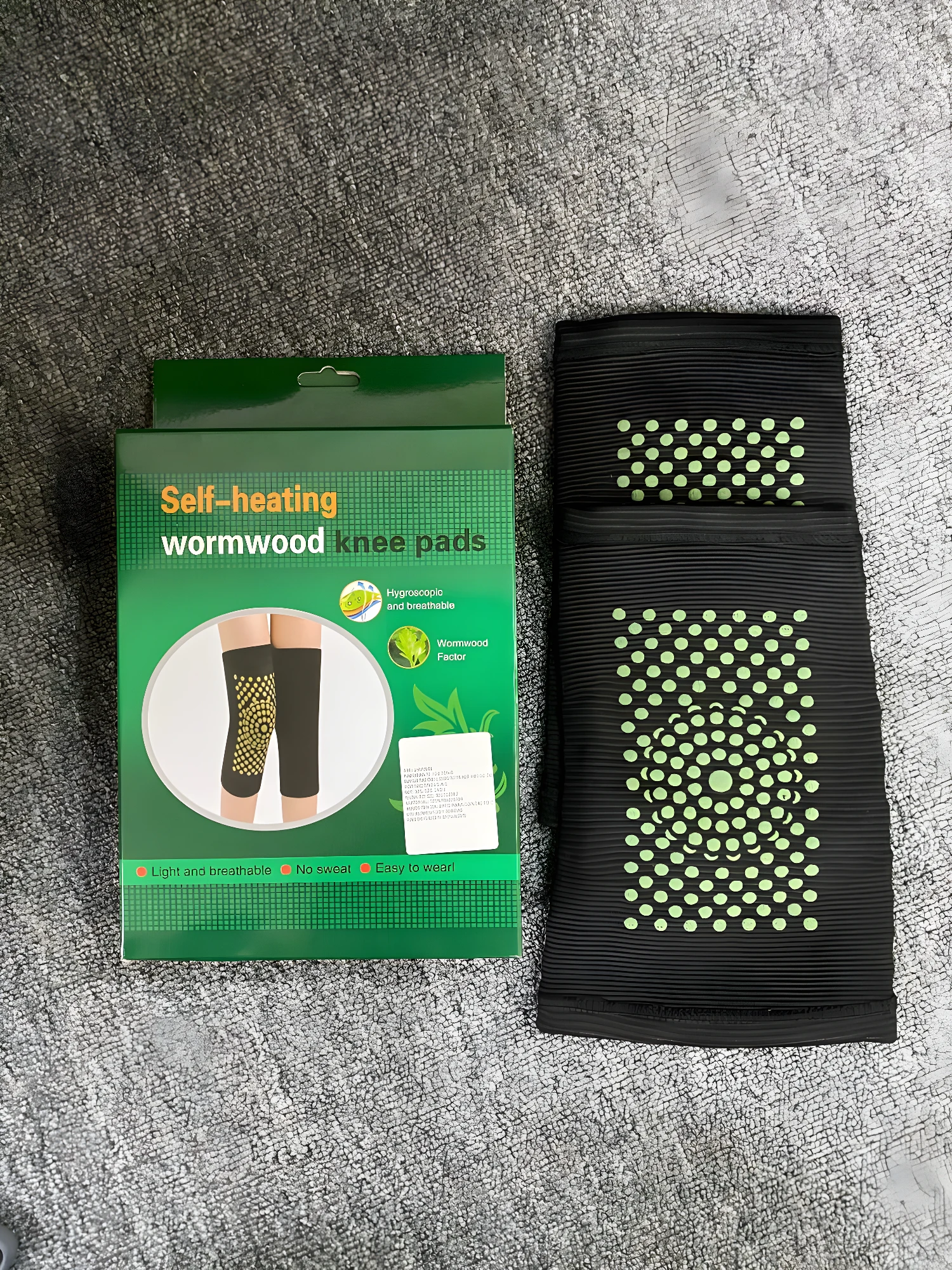 Rodilleras elásticas de auto-calentamiento con wormwood, 2 unidades.