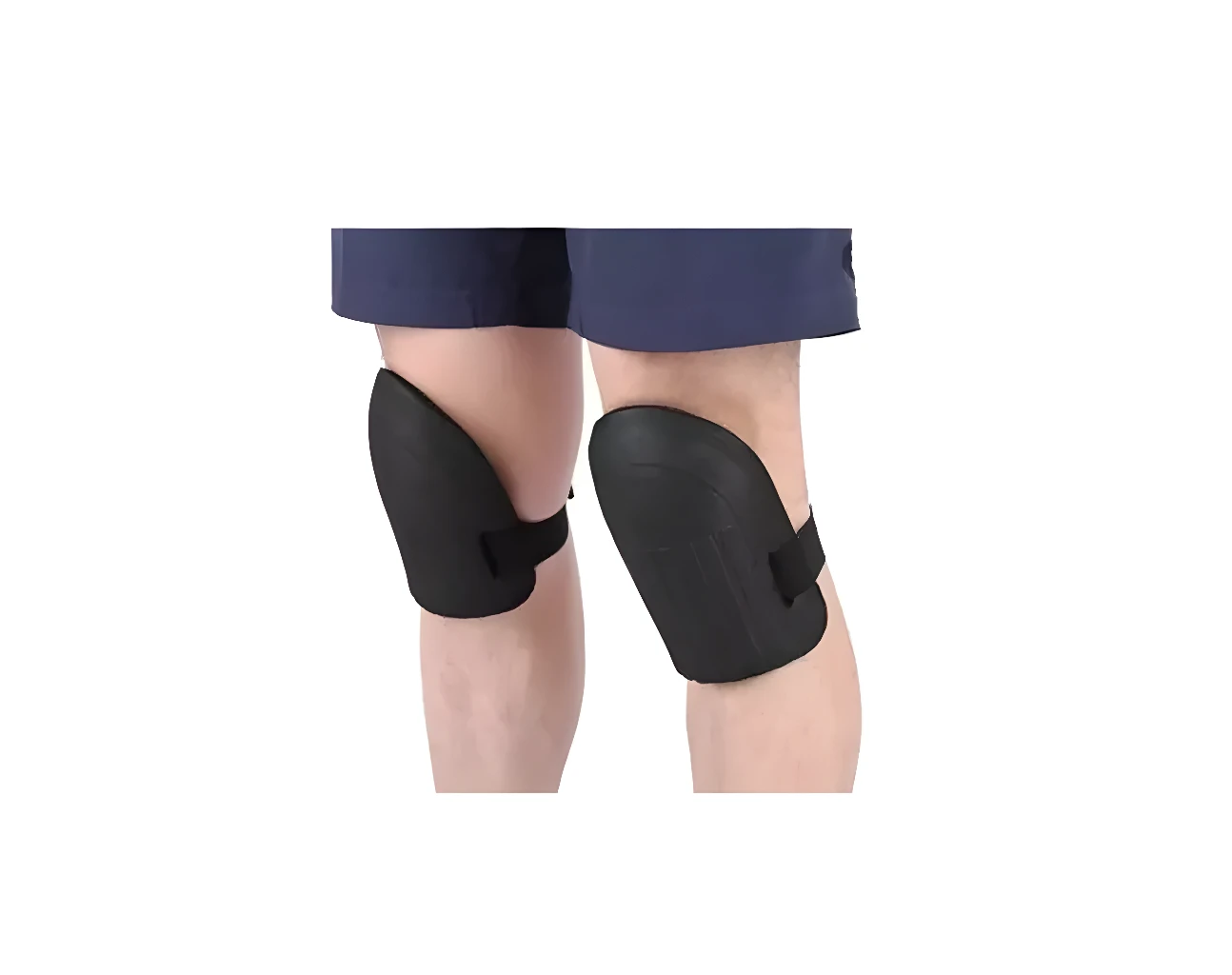 Rodilleras negras para trabajo, jardinería y carpintería, protegiendo las rodillas.
