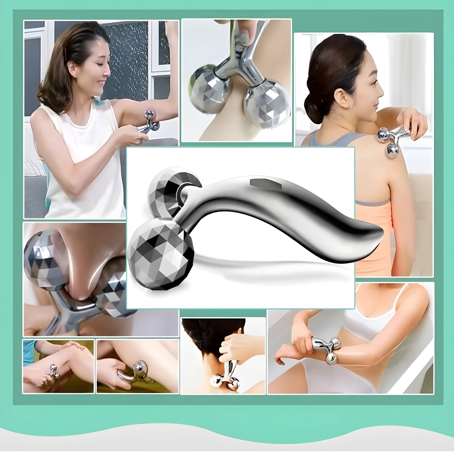 Rodillo masajeador facial 3D, levanta y moldea la piel del rostro, brazos y piernas.