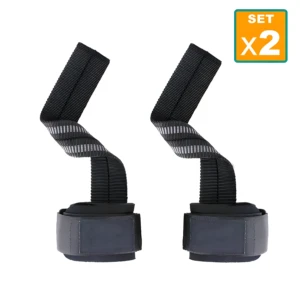 Set x2 Correas Lifting Straps para levantamiento de pesas, color negro.