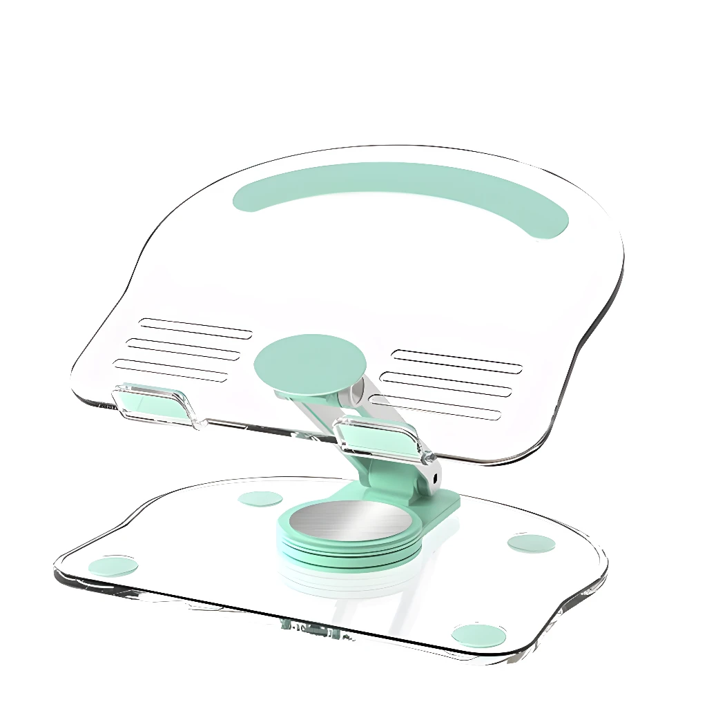 Soporte para tablet o celular 360°, base giratoria, ligero, portátil, color menta.