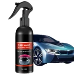 Spray Car Nano para reparar arañazos en carro, con acabado brillante, ideal para autos deportivos.