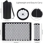 Tapete de yoga con acupresión, incluye bolsa de transporte.