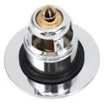 Tapón de desagüe universal cromado con filtro de latón para bañera o ducha.