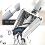 Trapeador Mágico 10183 con escurridor giratorio y sistema push down para secar la mopa.