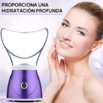 Vaporizador facial spa con vapor profundo, ideal para hidratación de piel.